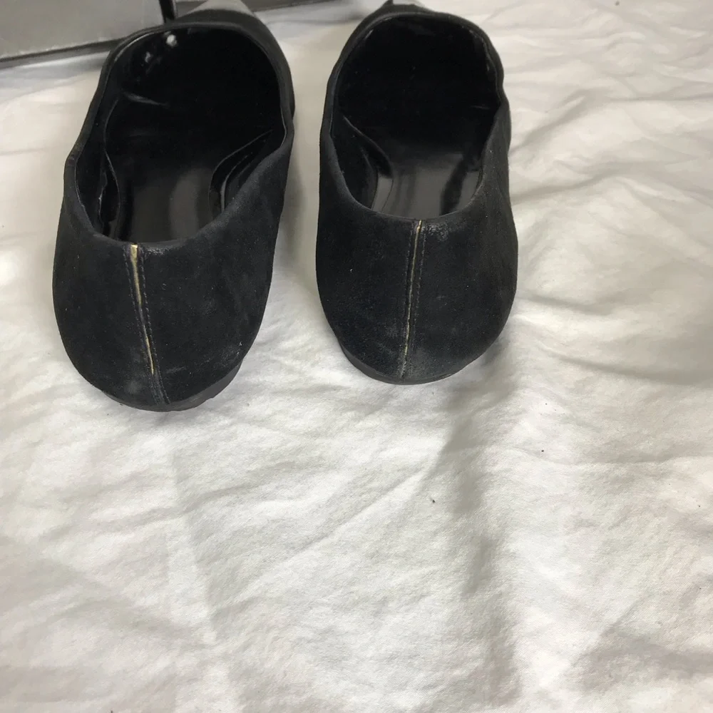 Madonna Truth or Dare Macy's Black Flats with Pointed Toe and Suede Finish
